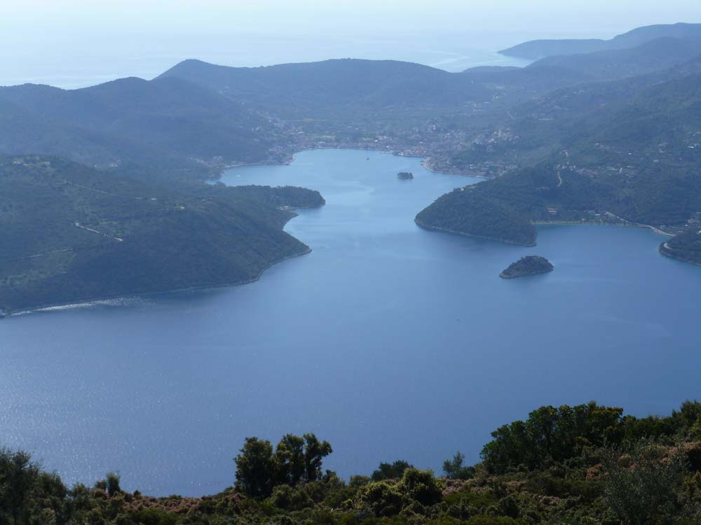 GREECE - View of Vathy from Mt. Neriton, on the island of Ithaca